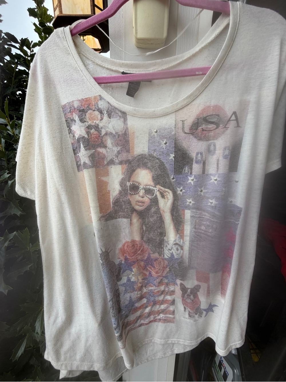 Style & Co. White Short-Sleeve Graphic Tee with Multicolor Print